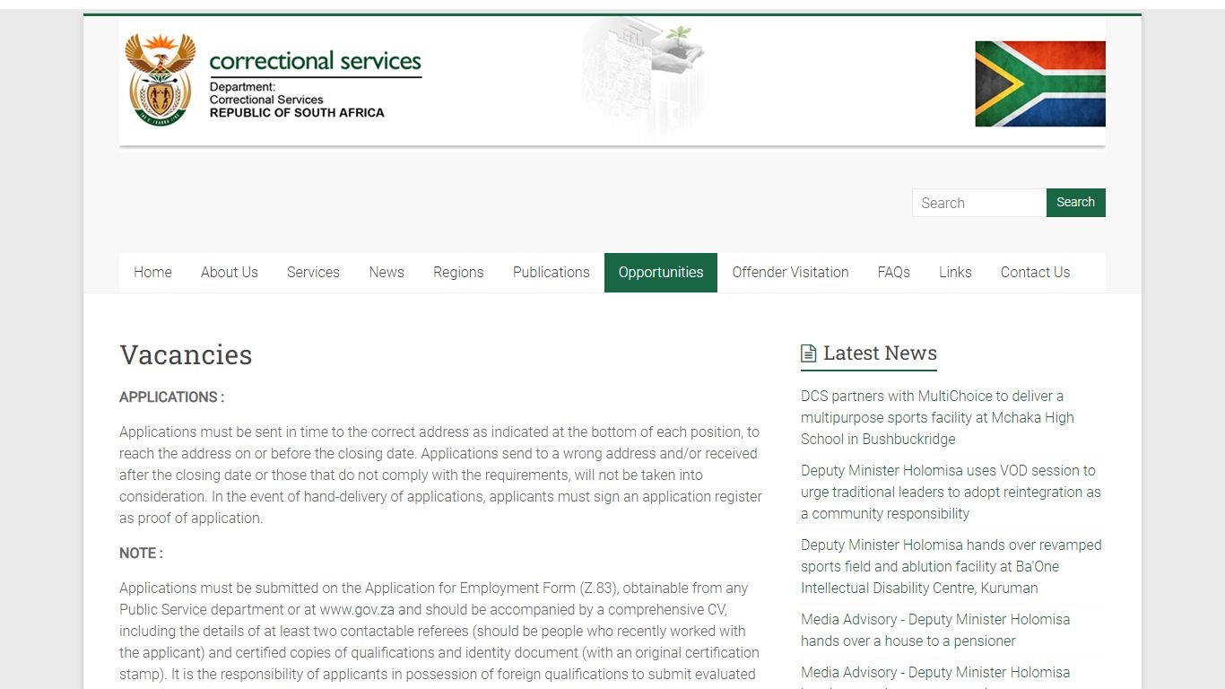 Department of Correctional Services